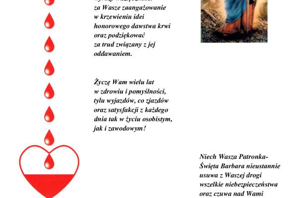 Życzenia dla Górników