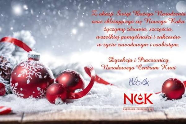 Życzenia MZ, NCK oraz RCKiK