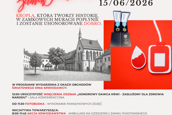 Zaproszenie na wydarzenie na Zamku Piastowskim w Raciborzu 15.06.2026